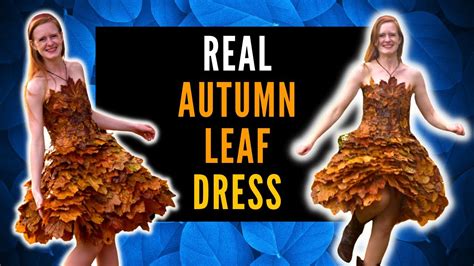 gluing fake leaves to clothes|diy fall leaf dress.